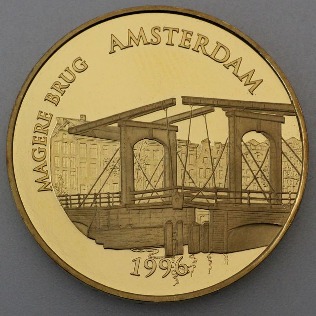Goldmünze 500 Francs Frankreich 1996 - Magere Brug Amsterdam