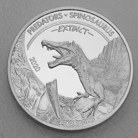 Silbermünze 1oz Predators Congo - 2020 Spinosaurus
