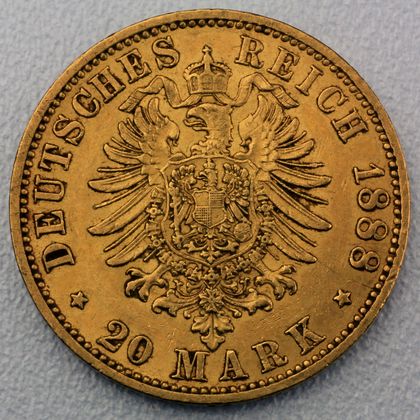 20 Mark Goldmünze, Friedrich III (Preußen), 1888