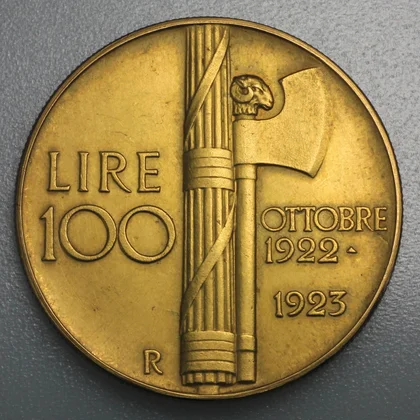 100 Lire Goldmünze Italien Vittorio Emanuele III 