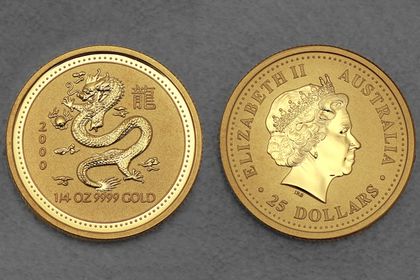 Lunar I, 1/4oz Goldmünze, Drache, 2000