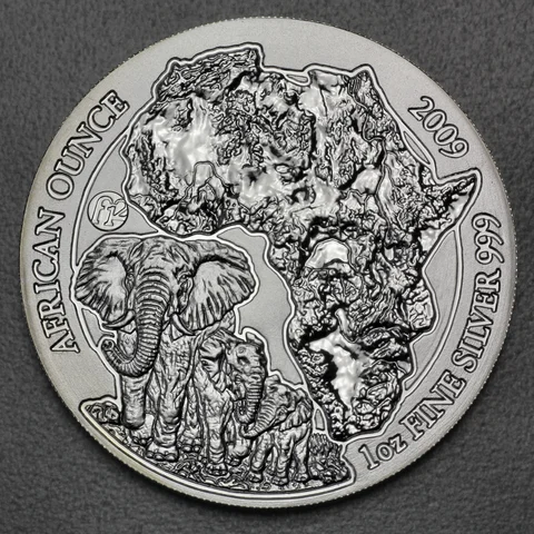 Silbermünze African Ounce 2009 - Elefant