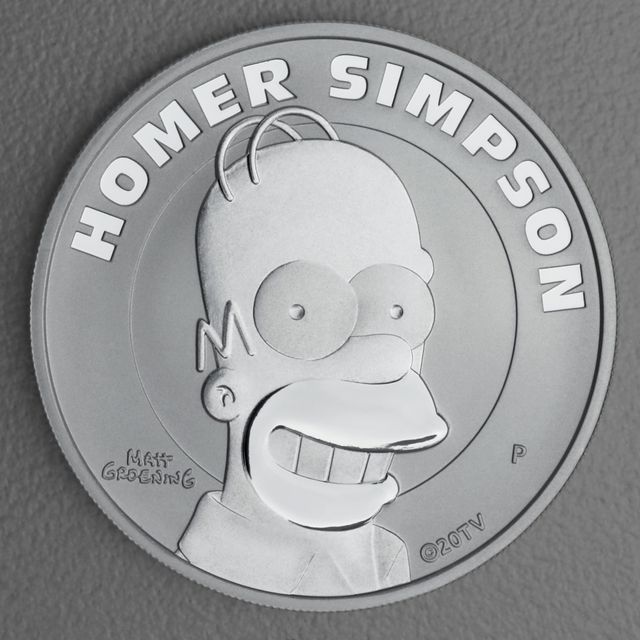 Silbermünze 1oz The Simpsons 2022 - Homer Simpson