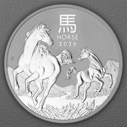 Lunar III, 1oz Silbermünze 2026, Pferd