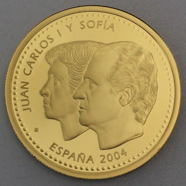 Goldmünze 200 Euro Spanien 2004 Hochzeit Felipe + Letzizia