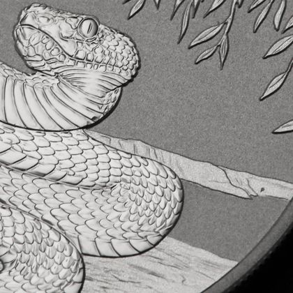 Lunar III, Sicherheitsmerkmal 1oz Silbermünze, Schlange, 2025