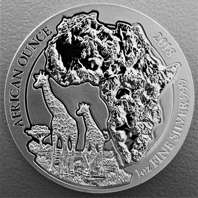 Silbermünze African Ounce 2018 - Giraffe