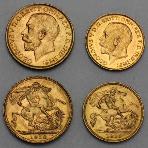 Gold Sovereign Münzen Georg V