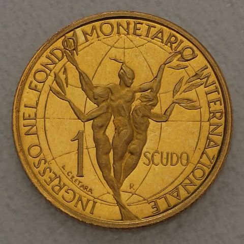 1 Scudo Goldmünze San Marino 1993 - Internationaler Währungsfond