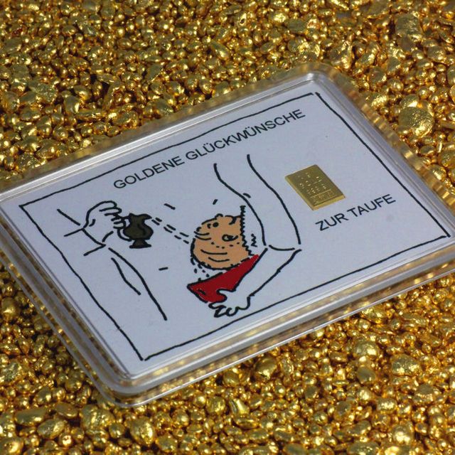 1g Gold als Taufgeschenk