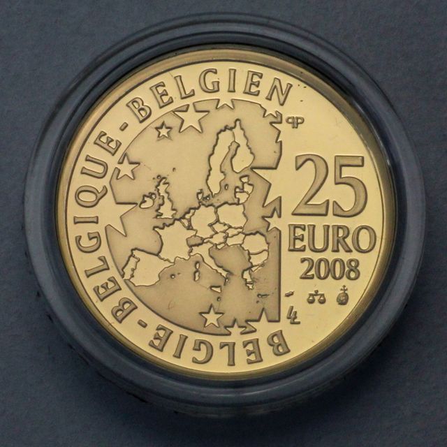 25 Euro Belgien Goldmünze 2008