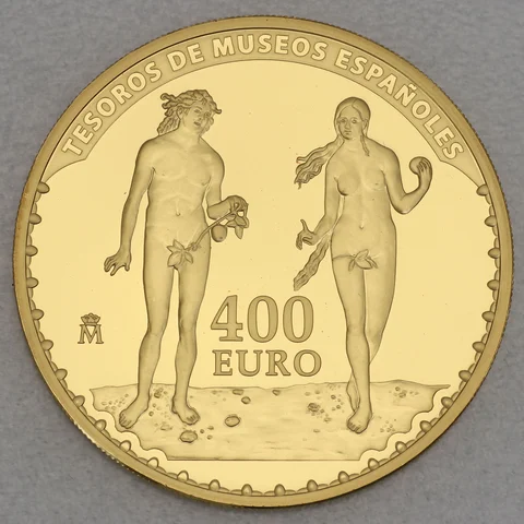 Goldmünze 400 Euro Spanien 2013 Adam und Eva