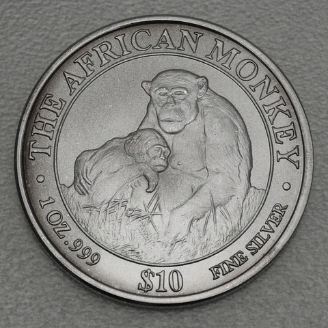 Silbermünze 1oz African Monkey Somalia 2003