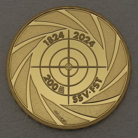 Goldmünze 50 Franken Schweiz 2024 - 200 Jahre Schiess-Sportverband