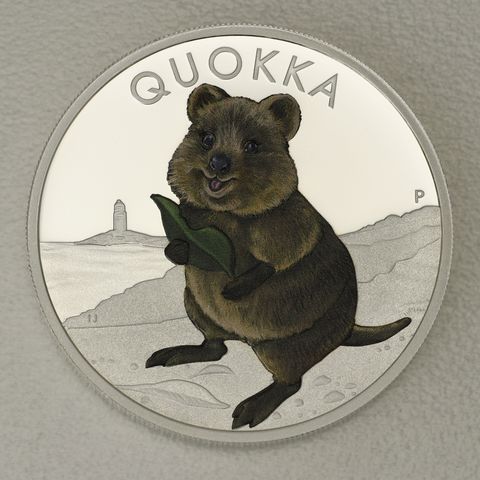 Silbermünze 1oz Australian Quokka 2021 koloriert