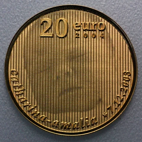 Goldmünze 20 Euro Niederlande 2004