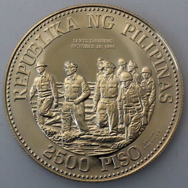2500 Piso Goldmünze der Philippinen 1980 (nur 500er Gold somit Ankauf zum Schmelzgoldpreis)