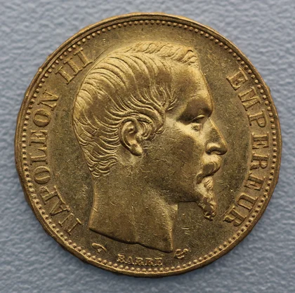Goldmünze Napoleon III 20 Francs