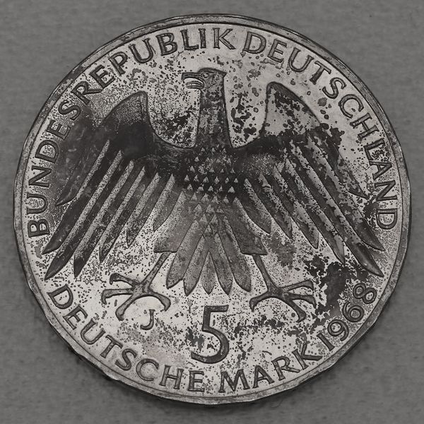 Silbermünze BRD 5 DM 1968
