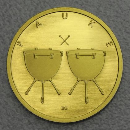 50 Euro Goldmünze "Pauke" 2021 der Serie "Musikinstrumente"