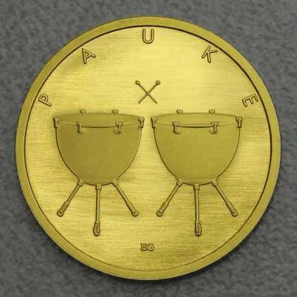 50 Euro Goldmünze "Pauke" 2021 der Serie "Musikinstrumente"