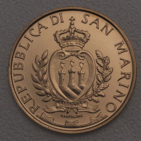 2 Scudi Goldmünze San Marino 2012 - Venezia, Der 100. Jahrestag der Einweihung des neuen Turms der Markus-Basilika