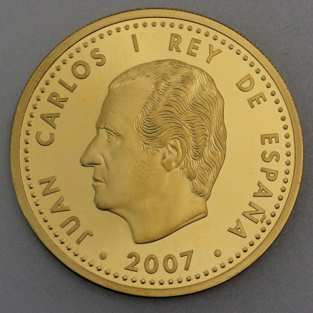 Goldmünze 200 Euro Spanien 2007 Römische Verträge