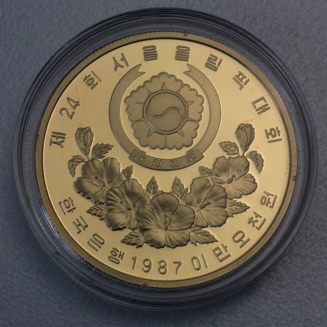 25.000 Won XXIV Olympiad Seoul 1987 Goldmünze Süd Korea