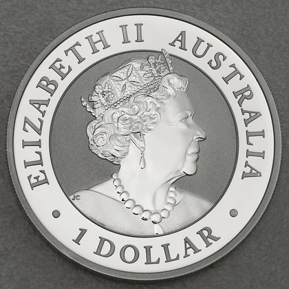 1oz Silbermünze "Australian Emu" 2021, Wertseite