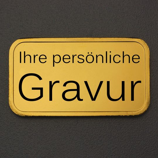 Gravur auf Goldbarren