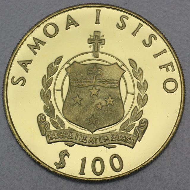 Goldmünze 100 Tala Samoa 1980 - Olympiade Moskau