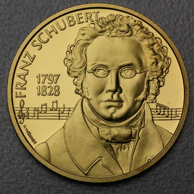 500 Schilling Goldmünze Österreich 1997 Franz Schubert