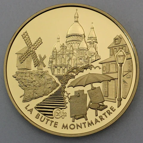 Goldmünze 20 Euro Frankreich 2002 - La Butte Montmatre