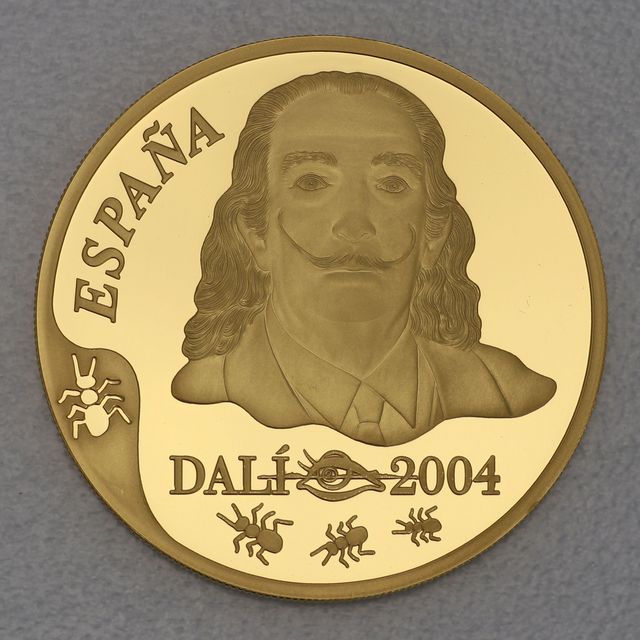 Goldmünze 400 Euro Spanien 2004 Salvatore Dali