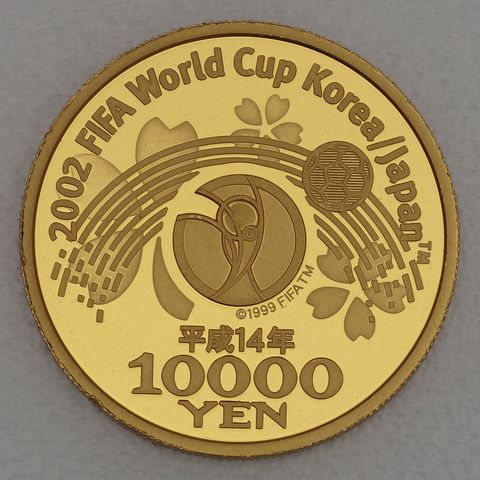 Goldmünze 10000 Yen 2002 (Japan) Fifa World Cup Fußball WM 2002 Korea
