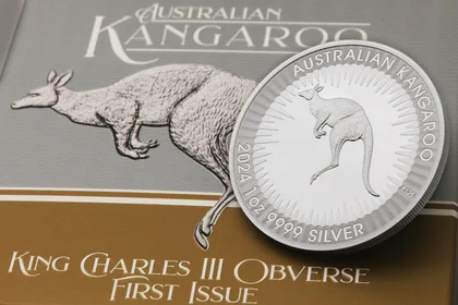 1oz Silbermünze "Australian Kangaroo" in der Ausführung Polierte Platte