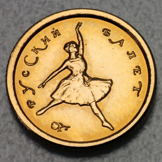 10 Rubel Goldmünze Russland 1993 Rotgold 900 Ballerina
