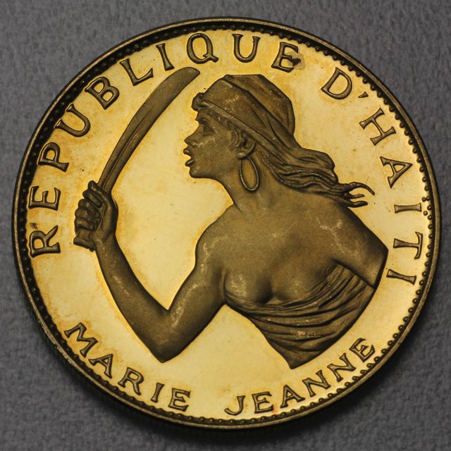 100 Gourdes Goldmünze Haiti 1967