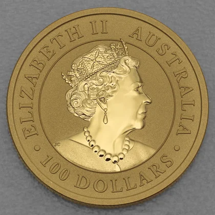1oz Goldmünze 2021, Australian Emu, Queen Elizabeth II