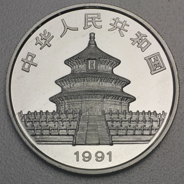 China Panda Silbermünze 1991