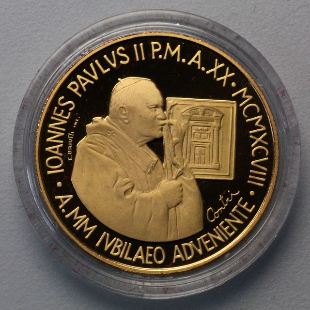 100.000 Lire Goldmünze 1998 Vatikan