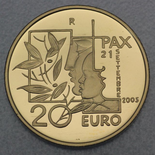 20 Euro Goldmünze San Marino 2005 Internationaler Tag des Friedens