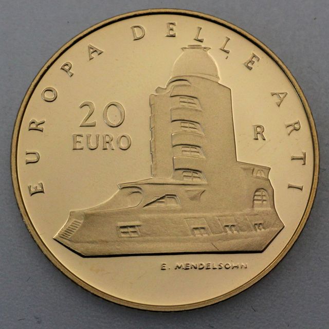 20 Euro Goldmünze Italien 2006 Einstein Turm Erich Mendelsohn
