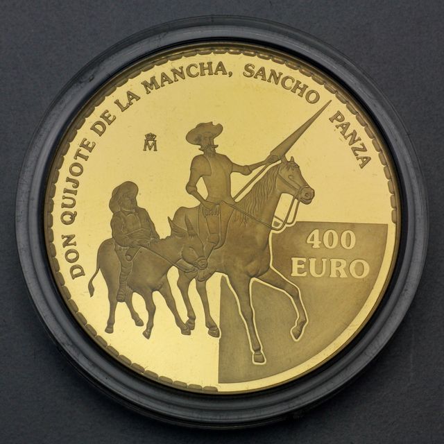 Goldmünze 400 Euro Spanien 2005 Don Quijote