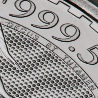 1oz Platinmünze Britannia 2023, Mikrobeschriftung