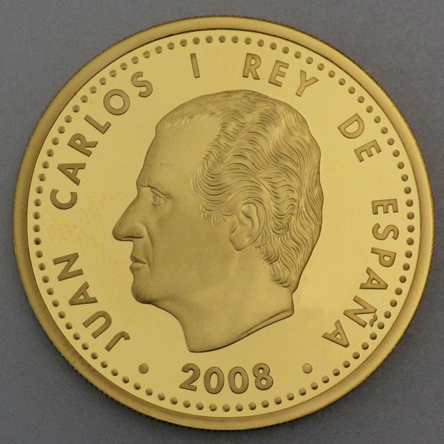 Goldmünze 200 Euro Spanien 2008 Alfons X.