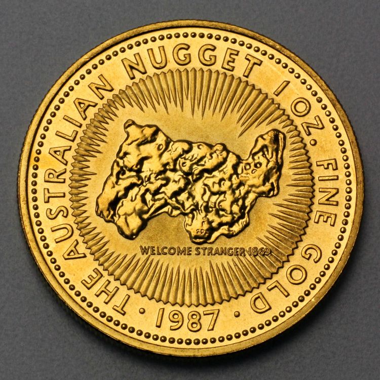 Australian Nugget Goldmünze 1987