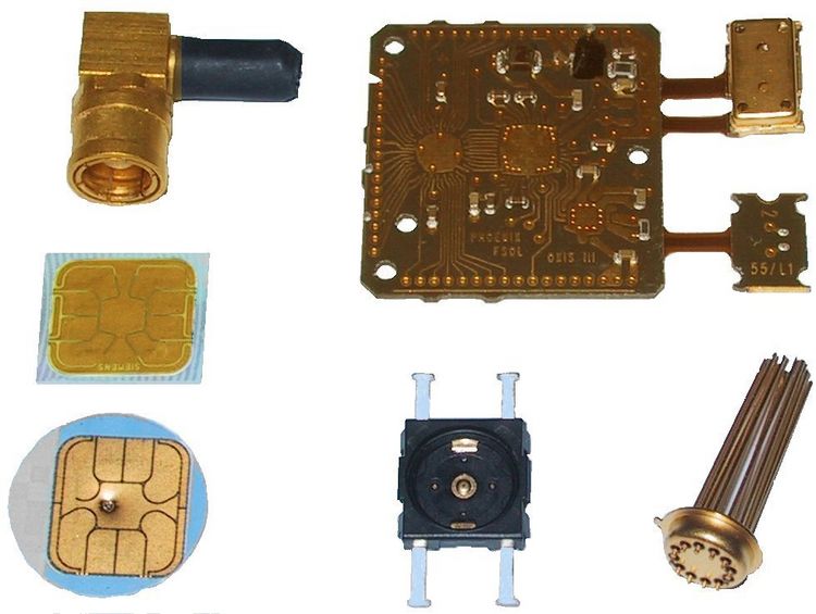 Sonstige Chips und Bauteile, z. B. ausgestanzte Chips aus Geld- und Telefonkarten, Steckverbinder, Relais usw. Sonstige Chips und Bauteile, z. B. ausgestanzte Chips aus Geld- und Telefonkarten, Steckverbinder, Relais usw.