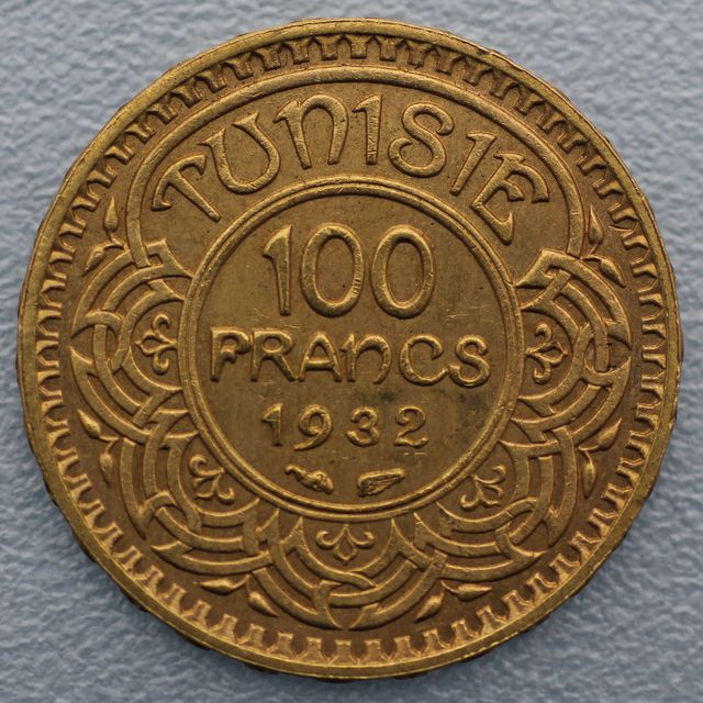 100 Francs Goldmünze Tunisie