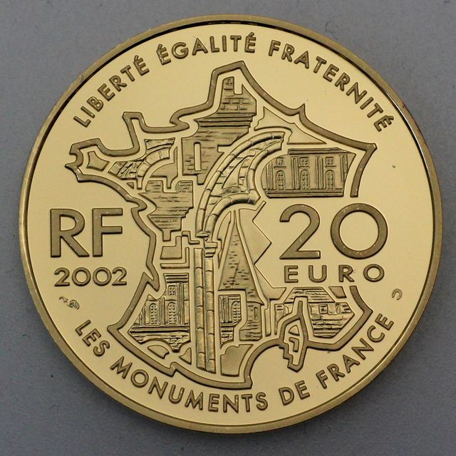 20 Euro Goldmünze Frankreich 2002 La Butte Montmartre